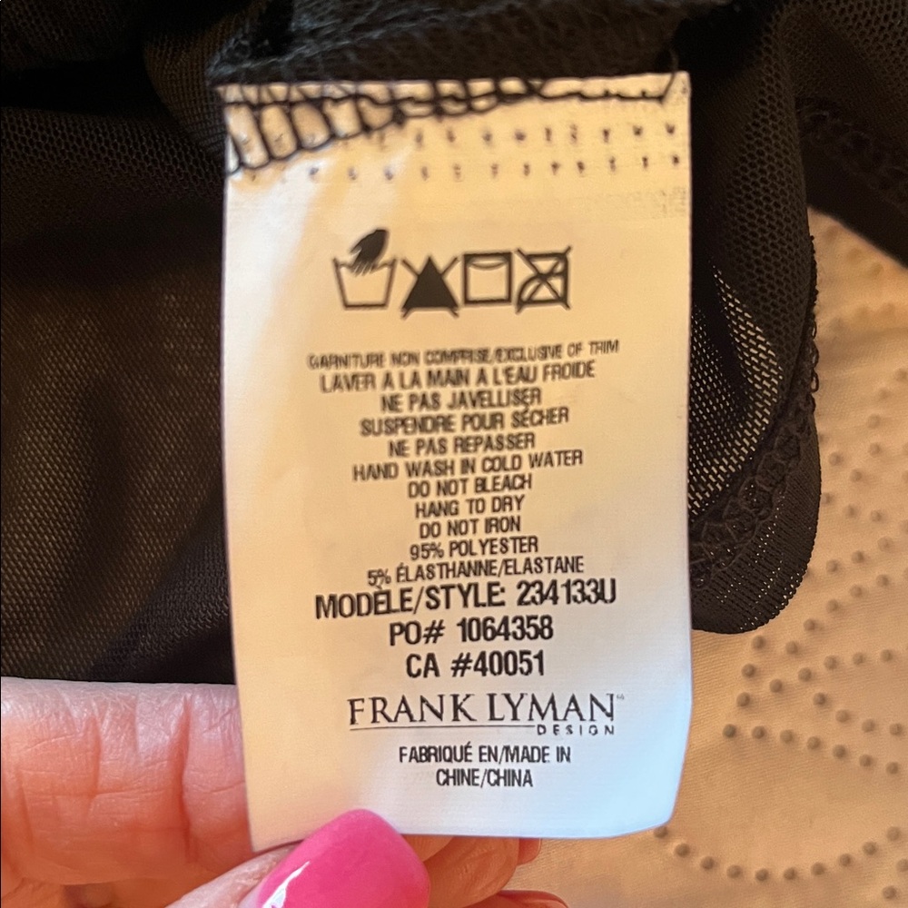 Frank Lyman Sheer Sequin Beaded Top - Picture 6 of 8